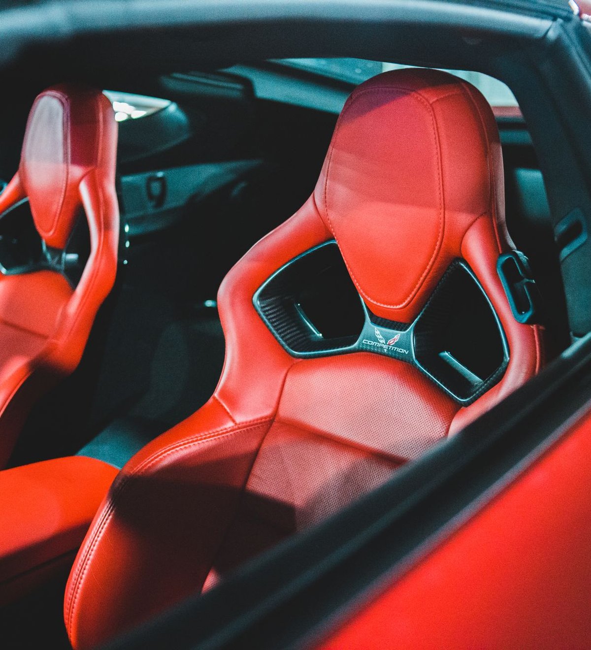 Freshly detailed car seat interior